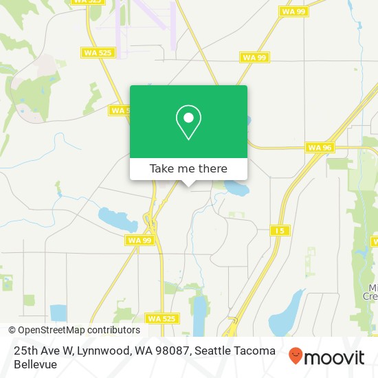 Mapa de 25th Ave W, Lynnwood, WA 98087