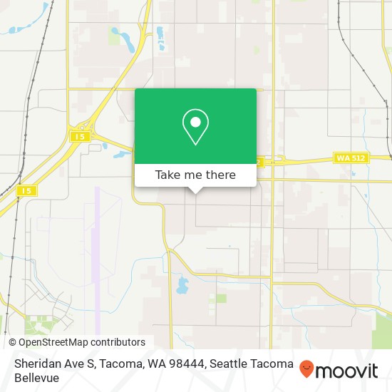 Sheridan Ave S, Tacoma, WA 98444 map
