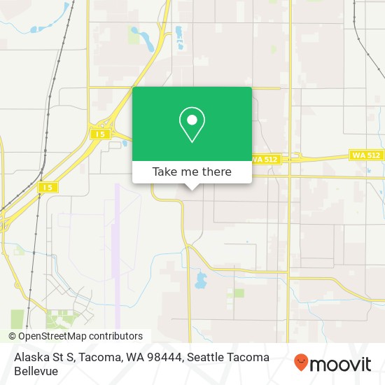 Mapa de Alaska St S, Tacoma, WA 98444