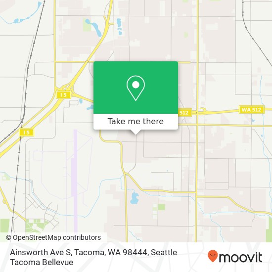 Mapa de Ainsworth Ave S, Tacoma, WA 98444
