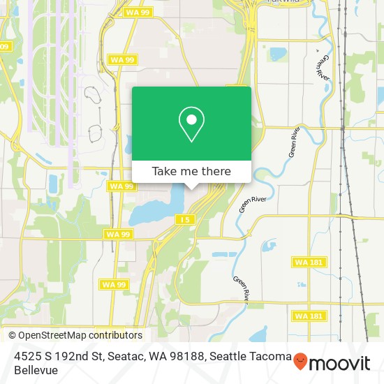 Mapa de 4525 S 192nd St, Seatac, WA 98188