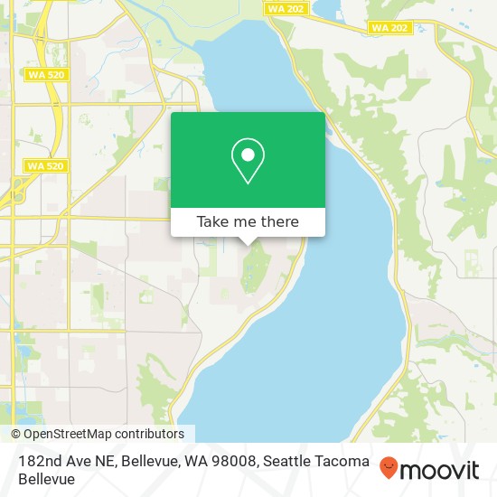 182nd Ave NE, Bellevue, WA 98008 map