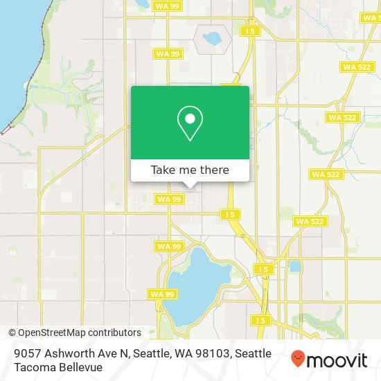 Mapa de 9057 Ashworth Ave N, Seattle, WA 98103