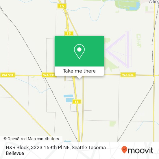 Mapa de H&R Block, 3323 169th Pl NE