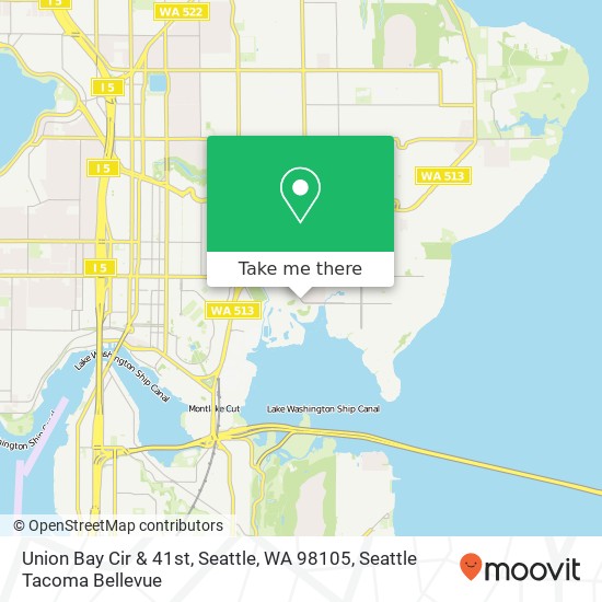 Union Bay Cir & 41st, Seattle, WA 98105 map