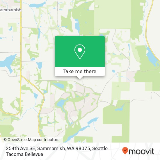 254th Ave SE, Sammamish, WA 98075 map