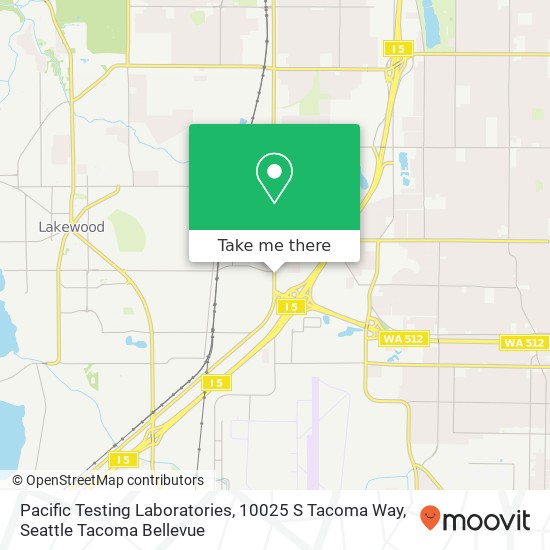 Pacific Testing Laboratories, 10025 S Tacoma Way map