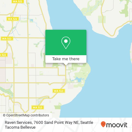 Raven Services, 7600 Sand Point Way NE map