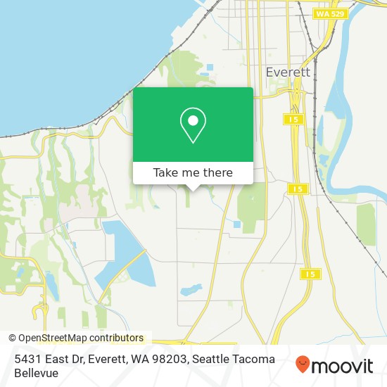 Mapa de 5431 East Dr, Everett, WA 98203