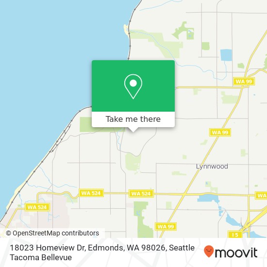 Mapa de 18023 Homeview Dr, Edmonds, WA 98026