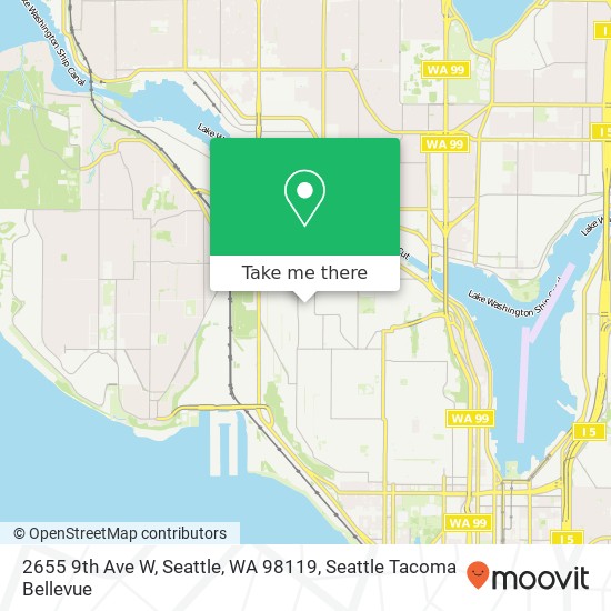 Mapa de 2655 9th Ave W, Seattle, WA 98119