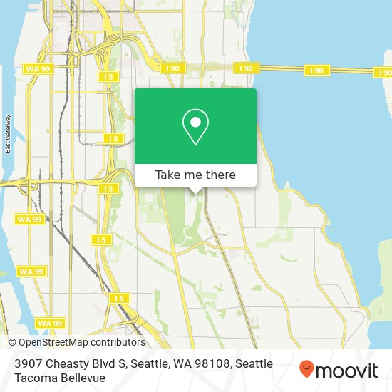 Mapa de 3907 Cheasty Blvd S, Seattle, WA 98108