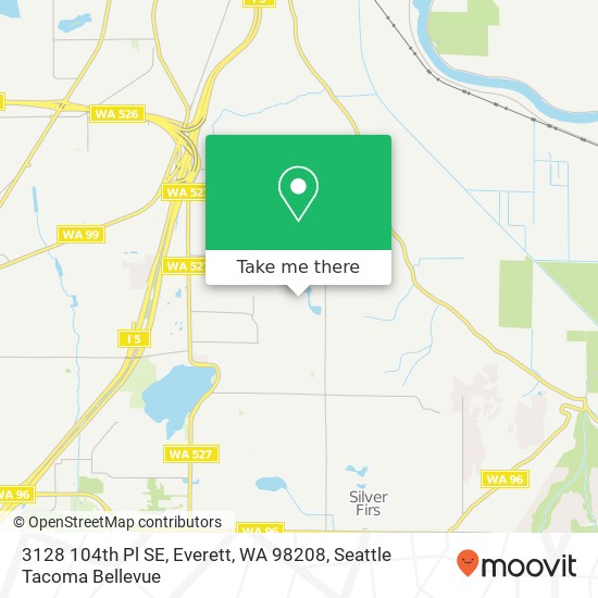 Mapa de 3128 104th Pl SE, Everett, WA 98208