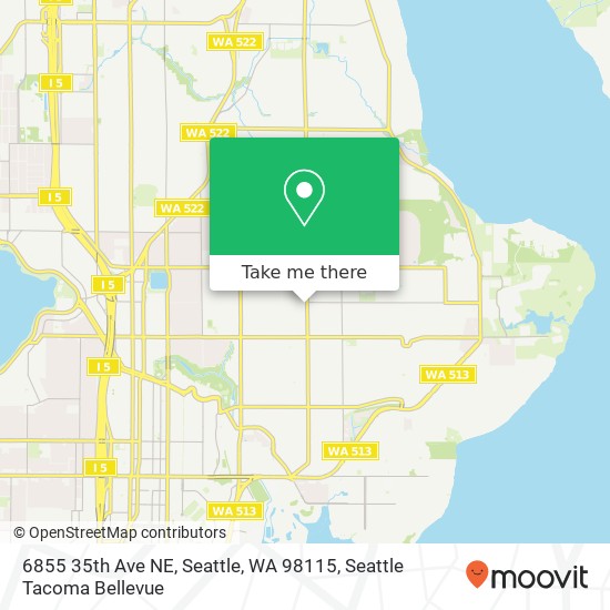 Mapa de 6855 35th Ave NE, Seattle, WA 98115