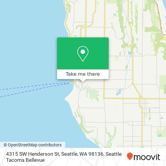 Mapa de 4315 SW Henderson St, Seattle, WA 98136
