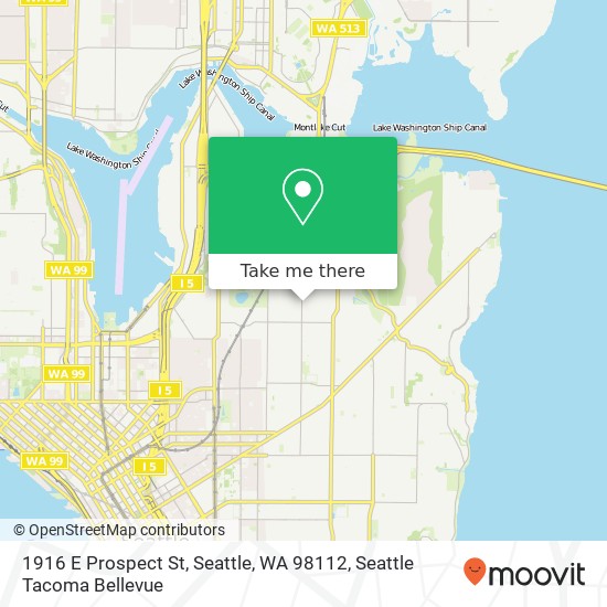 Mapa de 1916 E Prospect St, Seattle, WA 98112