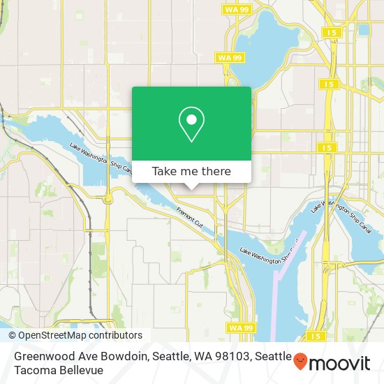 Greenwood Ave Bowdoin, Seattle, WA 98103 map