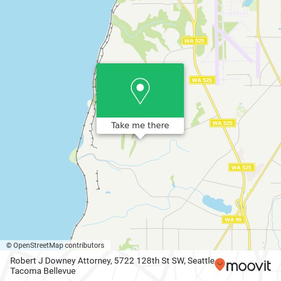 Mapa de Robert J Downey Attorney, 5722 128th St SW