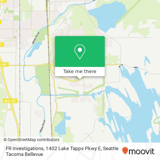 Mapa de FR Investigations, 1402 Lake Tapps Pkwy E