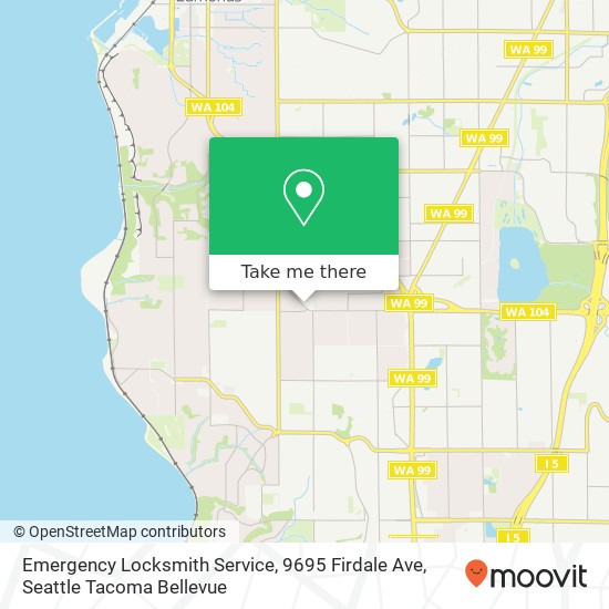 Mapa de Emergency Locksmith Service, 9695 Firdale Ave