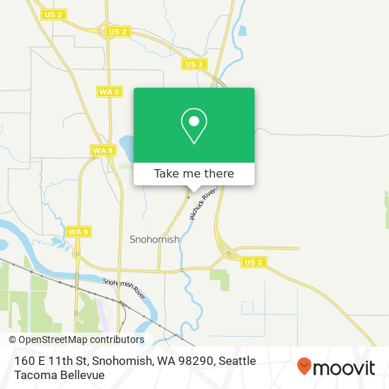 Mapa de 160 E 11th St, Snohomish, WA 98290