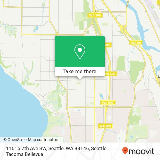 Mapa de 11616 7th Ave SW, Seattle, WA 98146