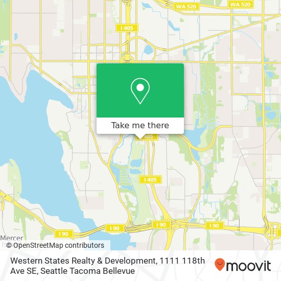 Mapa de Western States Realty & Development, 1111 118th Ave SE