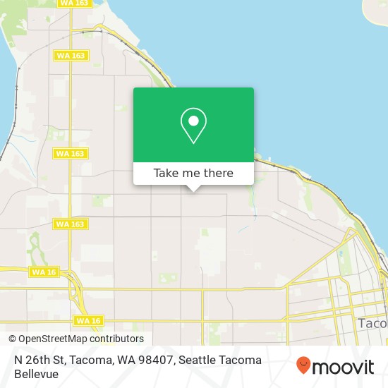 Mapa de N 26th St, Tacoma, WA 98407