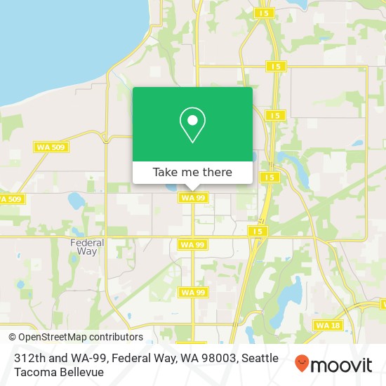 312th and WA-99, Federal Way, WA 98003 map