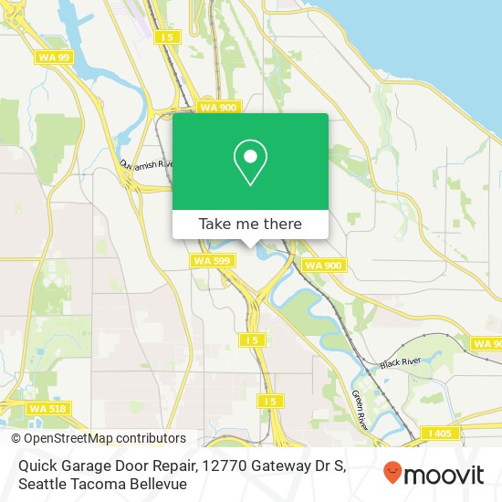 Mapa de Quick Garage Door Repair, 12770 Gateway Dr S