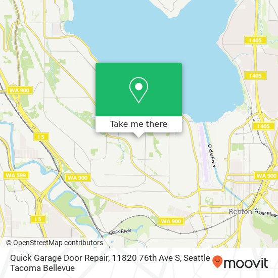 Mapa de Quick Garage Door Repair, 11820 76th Ave S