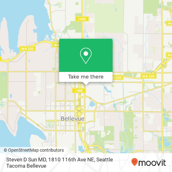 Steven D Sun MD, 1810 116th Ave NE map