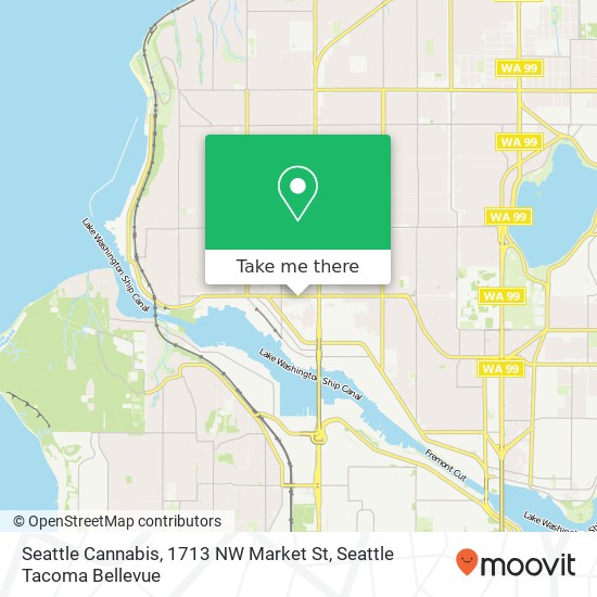 Mapa de Seattle Cannabis, 1713 NW Market St
