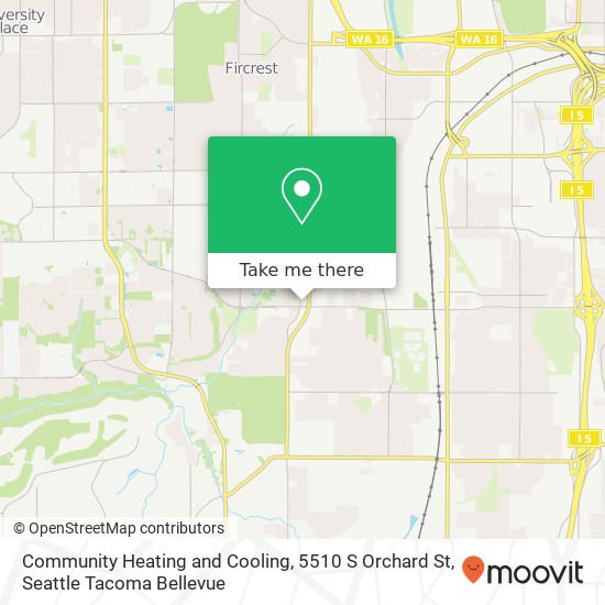 Mapa de Community Heating and Cooling, 5510 S Orchard St