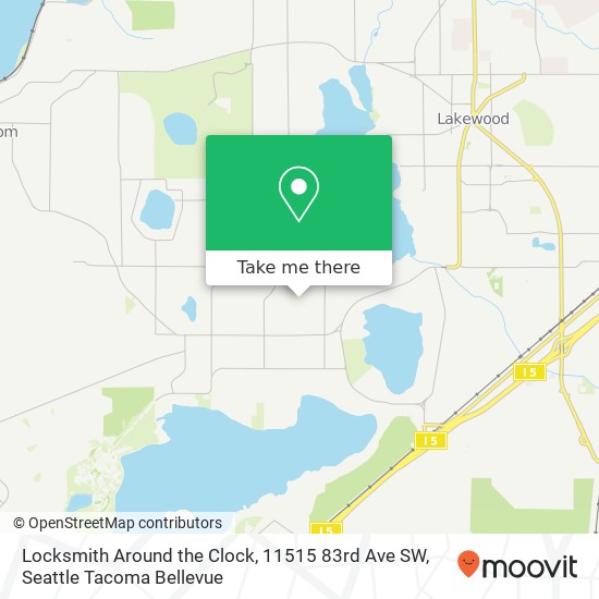 Mapa de Locksmith Around the Clock, 11515 83rd Ave SW