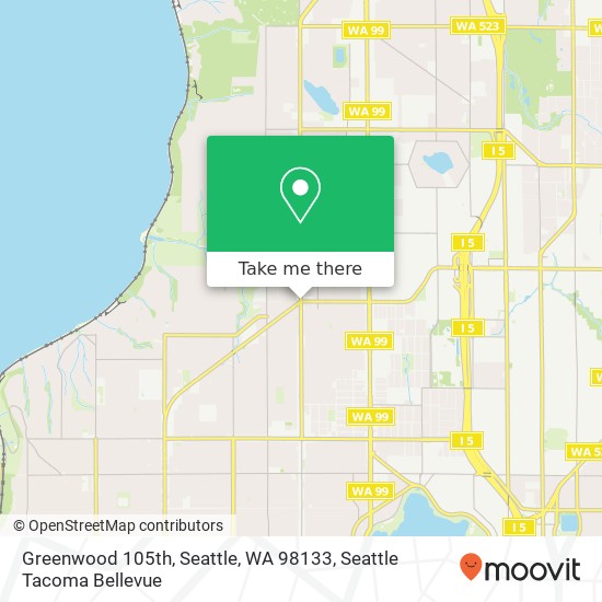 Mapa de Greenwood 105th, Seattle, WA 98133