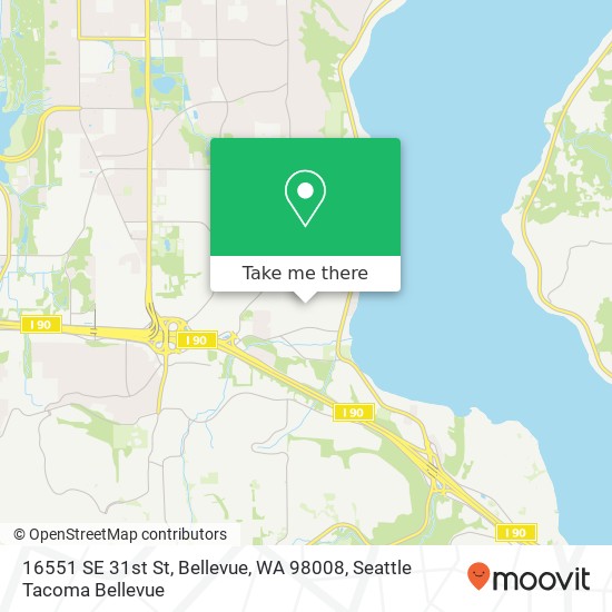 Mapa de 16551 SE 31st St, Bellevue, WA 98008