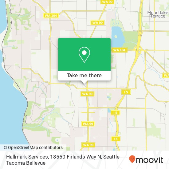 Mapa de Hallmark Services, 18550 Firlands Way N