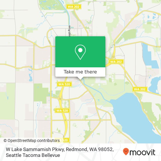 W Lake Sammamish Pkwy, Redmond, WA 98052 map