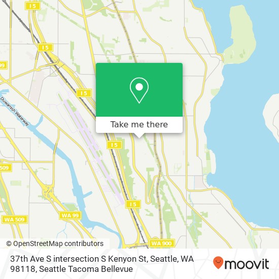 37th Ave S intersection S Kenyon St, Seattle, WA 98118 map