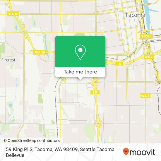 Mapa de 59 King Pl S, Tacoma, WA 98409