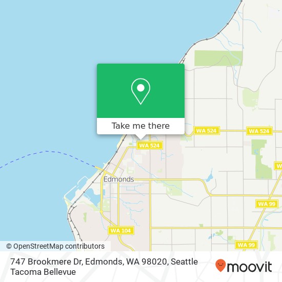 Mapa de 747 Brookmere Dr, Edmonds, WA 98020