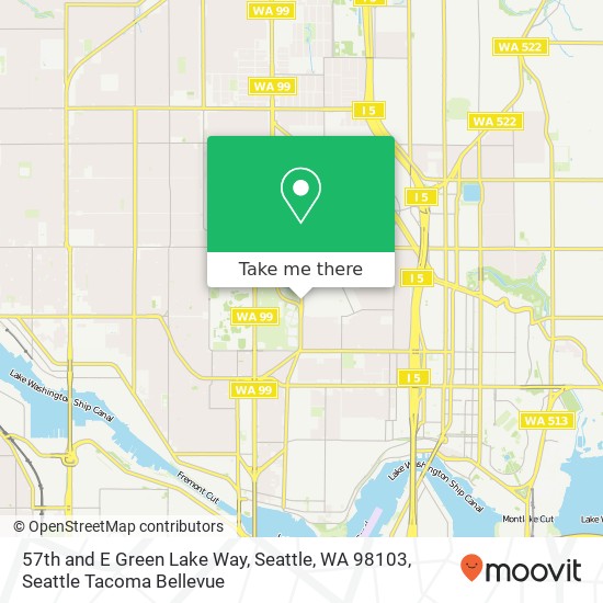 57th and E Green Lake Way, Seattle, WA 98103 map