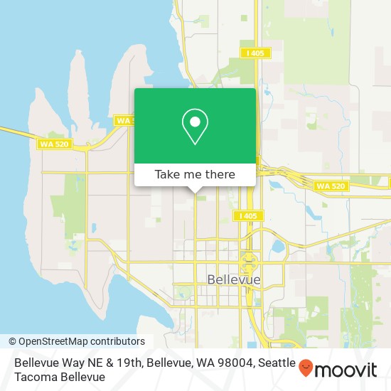 Bellevue Way NE & 19th, Bellevue, WA 98004 map