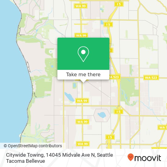 Mapa de Citywide Towing, 14045 Midvale Ave N