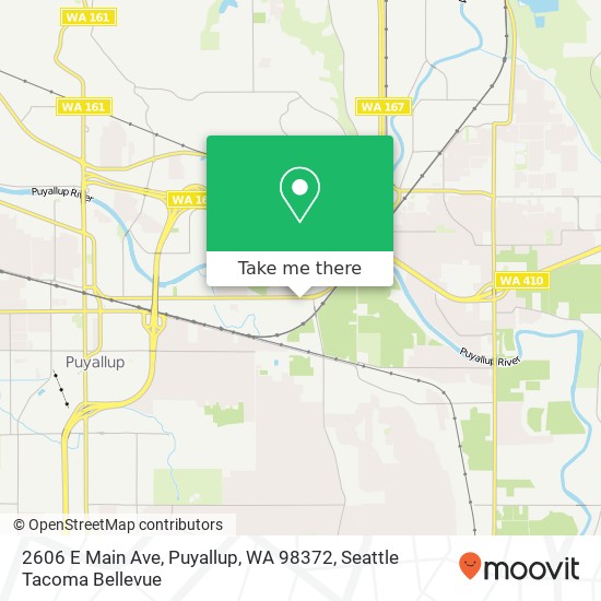 Mapa de 2606 E Main Ave, Puyallup, WA 98372