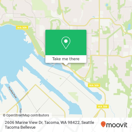 Mapa de 2606 Marine View Dr, Tacoma, WA 98422