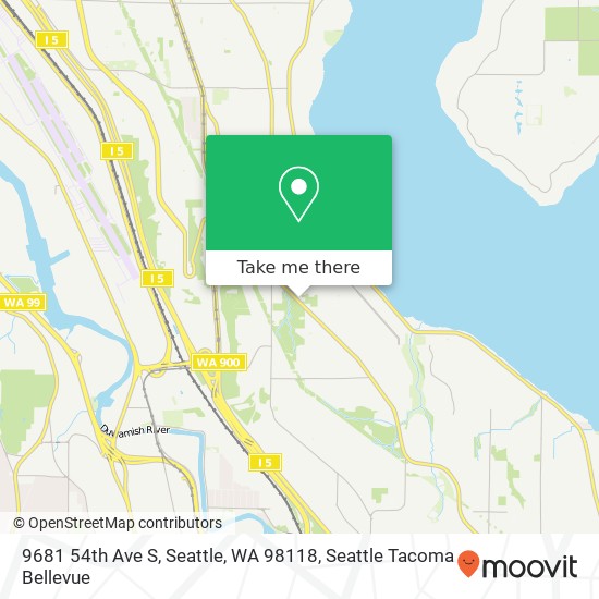 Mapa de 9681 54th Ave S, Seattle, WA 98118