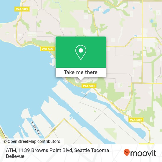 Mapa de ATM, 1139 Browns Point Blvd