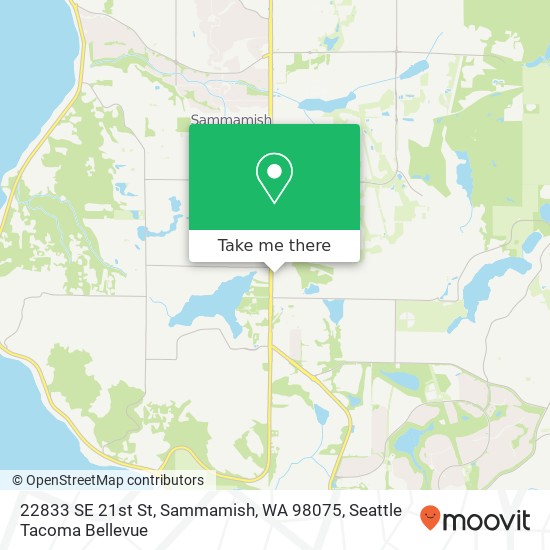 Mapa de 22833 SE 21st St, Sammamish, WA 98075